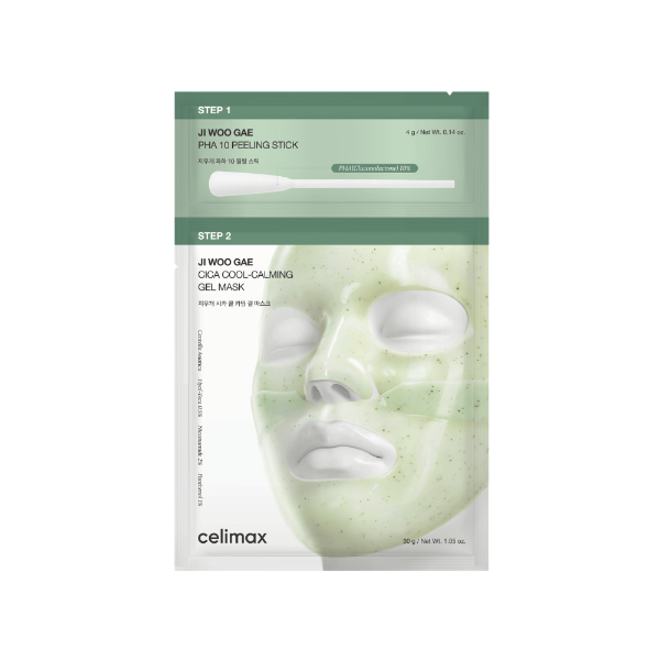 Ji Woo Gae Cica PHA Peel 2-Step Gel Mask - 2 Size