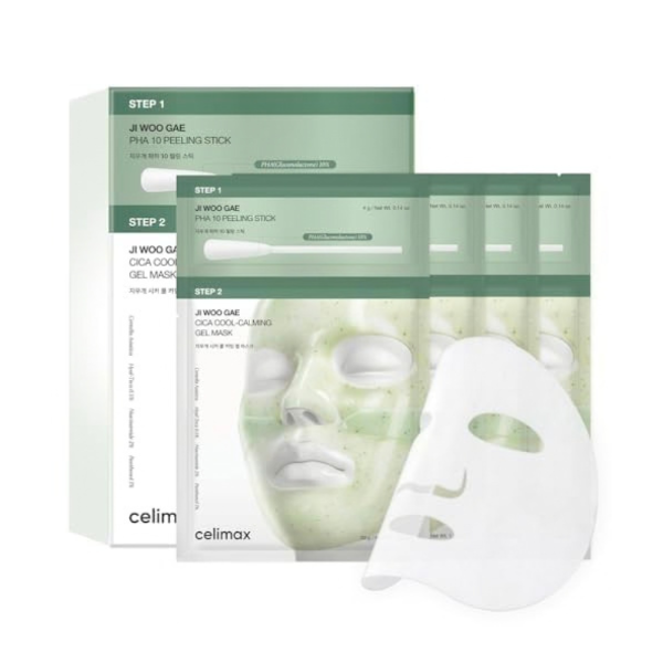 Ji Woo Gae Cica PHA Peel 2-Step Gel Mask - 2 Size