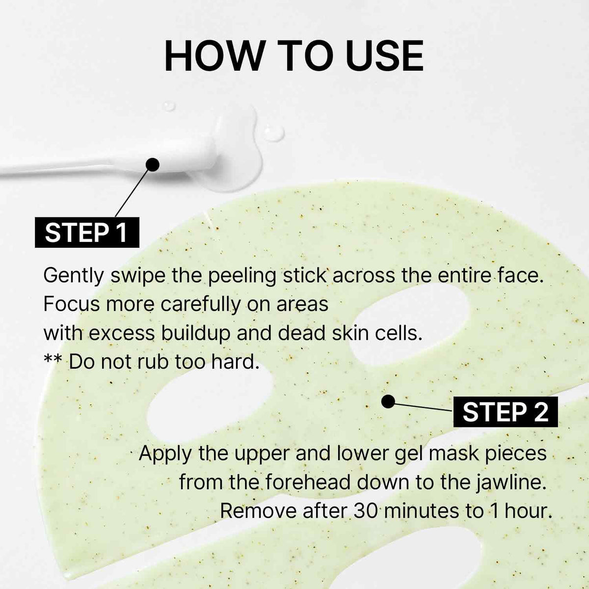 Ji Woo Gae Cica PHA Peel 2-Step Gel Mask - 2 Size